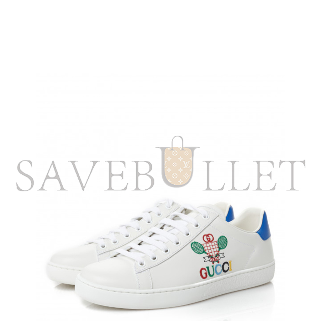 G*u*i calfskin miro soft tennis embroidered womens ace sneakers 602684
